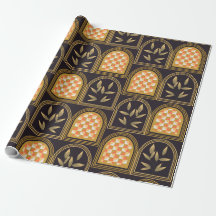 Lyx Art Deco Geometrisk Blommig Sömlös Mönster