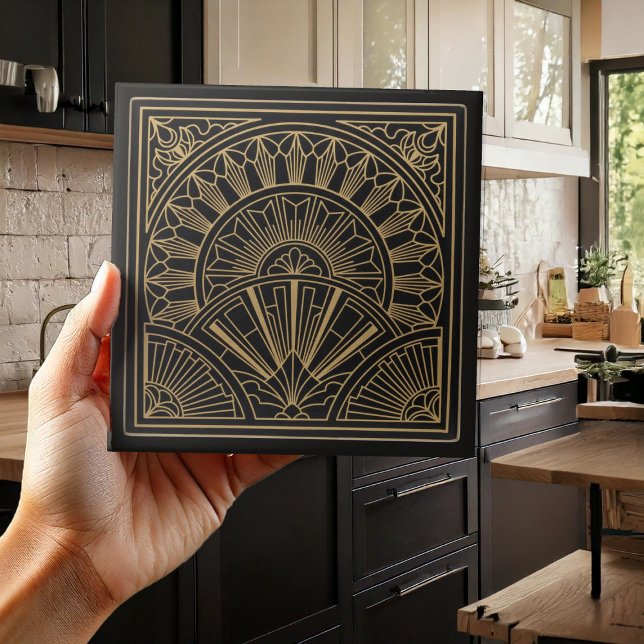 Lyx Art Deco Geometrisk Mønster#2 ID1196 Kakelplatta (Skapare uppladdad)