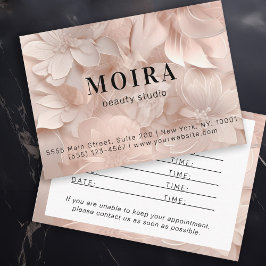 Lyx,  beige, blomma, påminnelse Möte Tidsbeställning Kort