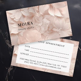 Lyx,  beige, blomma, salon Möte Tidsbeställning Kort