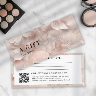 Lyx, beige, Flower QR-kod