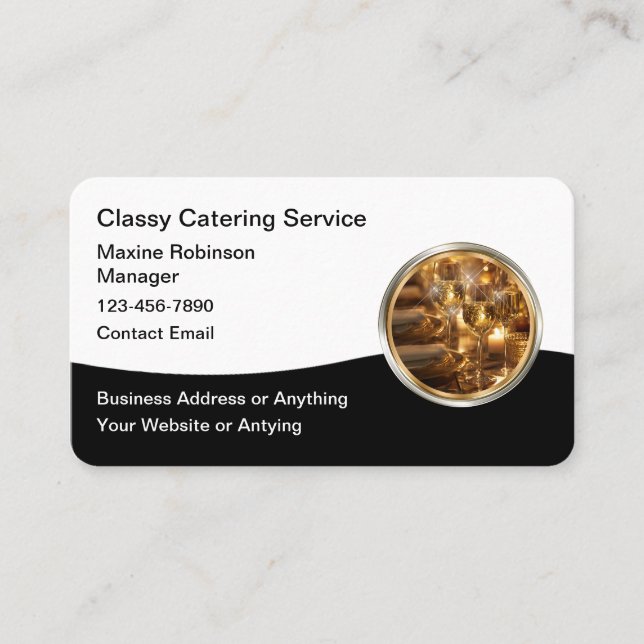 Lyx Catering Services Uppgraderad Visitkort (Framsida)