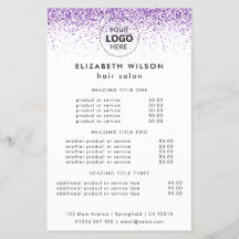 Lyx dropp glitter lila Salon Flyer