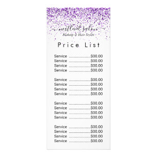 Lyx dropp glitter lila Salong Rack Kort