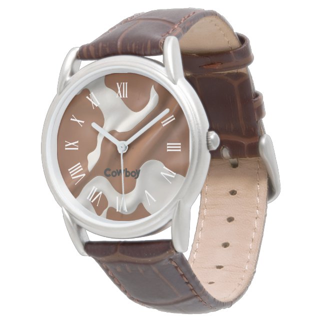 Lyx Elegant Fals Oxläder Modern Kollektion Armbandsur (Vinklad)