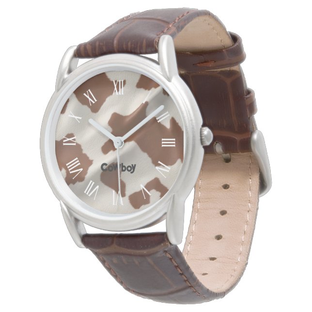Lyx Elegant Falskonstlad Ko Läder Populär Kollekti Armbandsur (Vinklad)