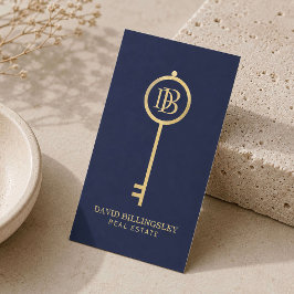 Lyx Falsk Guld Skelett Nyckel Monogram Realtor Mar Visitkort