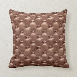 Lyx förkopprar brons Tufted rik Glam för läder Kudde