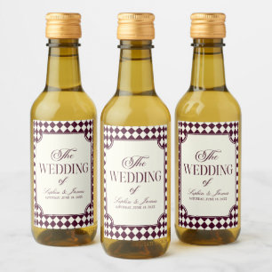 Lyx Gamla Pengar Vin Elfenben Vintage Bröllop Vinetikett