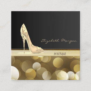 Lyx Glam Elegant,Bokeh,Klack Fyrkantigt Visitkort