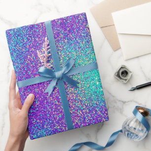 Lyx Glam Girl Lila Turkos Glitter Glans Presentpapper