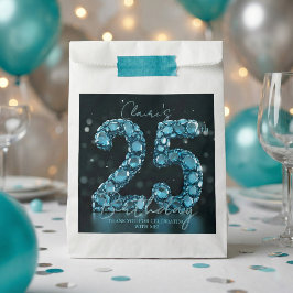 Lyx Glam Turkos 3D Bubbeljuveler 25-årsdag