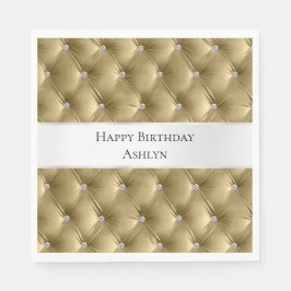 Lyx Glam Varm Guld Falsk Velvet Pappersservett