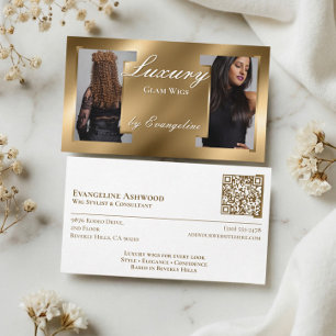 Lyx Gold Professional Hår Wig Specialist Foto Visitkort