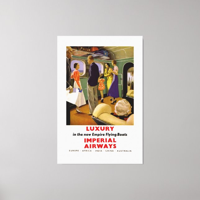 Lyx i det nya imperiets flygbåtar canvastryck (Framsida)