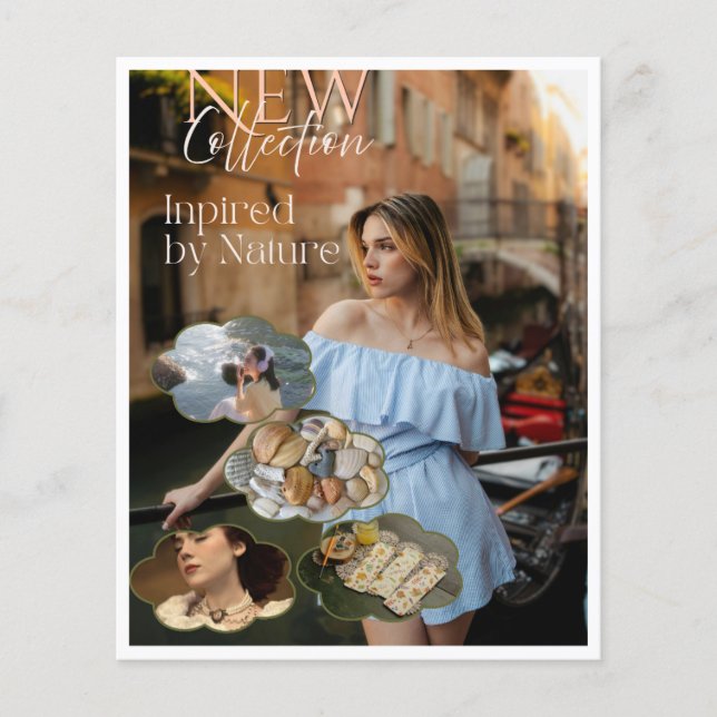 Lyx "Inspirerad av naturen" Ny kollektion mode Flygblad (Framsidan)