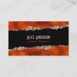 Lyx koppar guld svart elegant estetisk premium visitkort