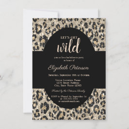 Lyx Let's Get Wild Glitter Leoprint Inbjudningar