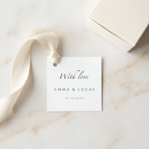 Lyx Minimal | Elegant Modern Bröllopspresent Tag