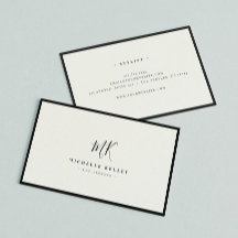 Lyx Minimal Monogram Svart Elfenbensvit Chic Stili