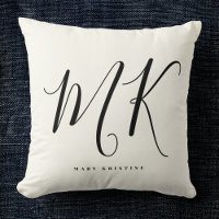 Lyx Minimal Monogram Svart Elfenbensvitt Chic Styl