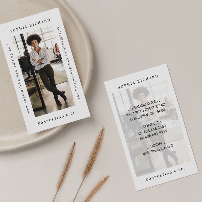 Lyx Minimalistisk Modern Enkel Professionell Foto Visitkort (Skapare uppladdad)