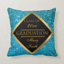 Lyx Modern Anpassa blå Glitter Kudde