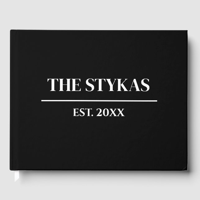 lyx | Modern, minimalistisk Bröllop-gäst Bok (Framsida)