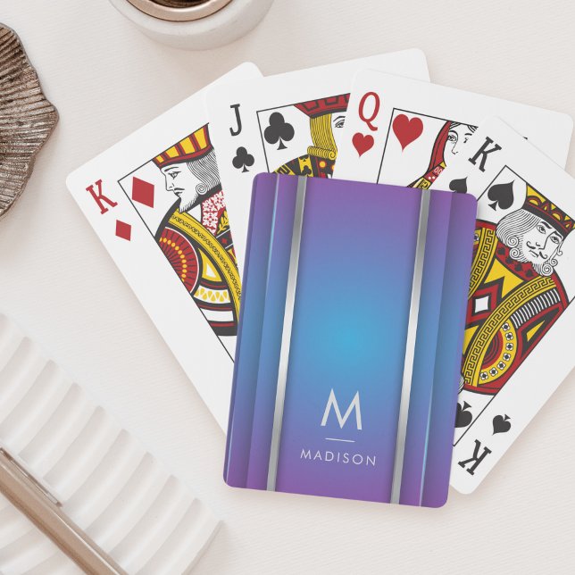 Lyx Modern Violet Blue med minimal Abstrakt Casinokort (Skapare uppladdad)