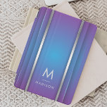 Lyx Modern Violet Blue med minimal Abstrakt iPad Mini Skydd<br><div class="desc">En elegant luxuriös stil abstrakt ipad cover med violett och blå geometrisk utformning. Anpassa med ditt monogram och namn.</div>