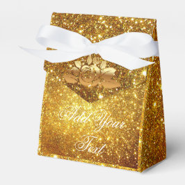 Lyx Monogram Populär Guld Glitter Presentaskar