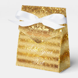 Lyx Monogrammerad Populär Guldglitter Presentaskar