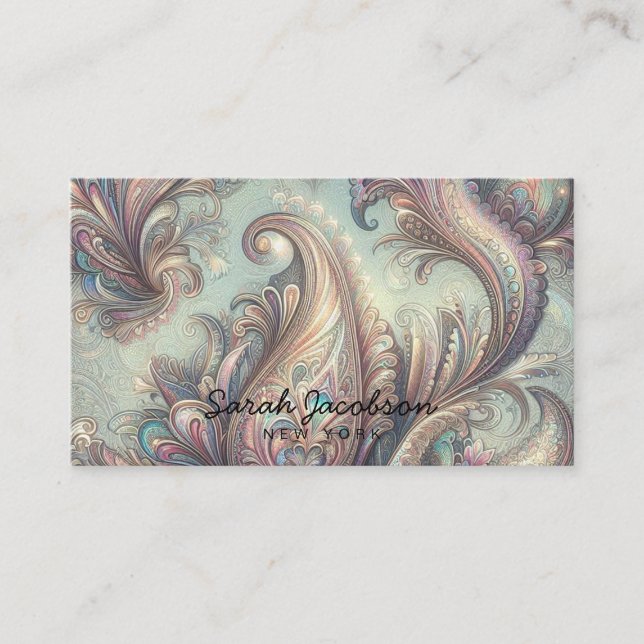 Lyx Opal Paisley Visitkort (Framsida)