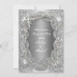 lyx pärlor folie silver feminin glittrande lyster inbjudningar