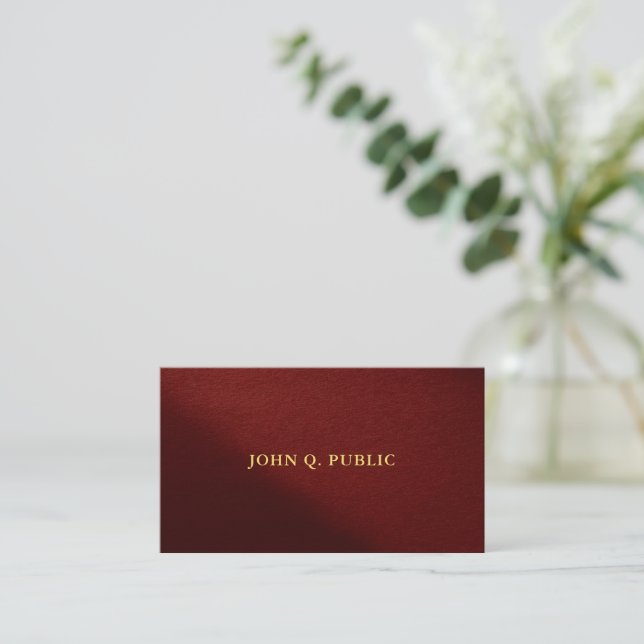 Lyx Premium Tjock Guld Text Elegant Mall Visitkort (Stående Fram)