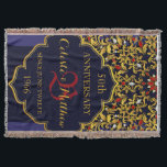 Lyx prydd med ädelsten röd guld- bröllopsdag för mysfilt<br><div class="desc">Mittet - östlig indier inspirerad design. Personifiera med namn,  årsdag daterar och monogramen eller numrerar - dessa kastfiltar gör enastående gåvor för många speciellt händelse-bröllop,  årsdagen,  förlovning…., Fullständigt kopplar ihop filtar för anpassademinnessakkast som gåvor för sakkunniga!</div>