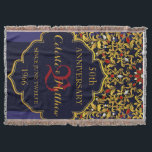 Lyx prydd med ädelsten röd guld- bröllopsdag för mysfilt<br><div class="desc">Mittet - östlig indier inspirerad design. Personifiera med namn,  årsdag daterar och monogramen eller numrerar - dessa kastfiltar gör enastående gåvor för många speciellt händelse-bröllop,  årsdagen,  förlovning…., Fullständigt kopplar ihop filtar för anpassademinnessakkast som gåvor för sakkunniga!</div>