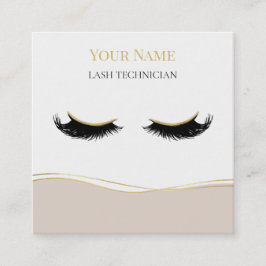 Lyx QR-kod Lash-tekniker Fyrkantigt Visitkort