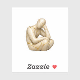 Lyx Thinker Skulptur Klistermärke Modern Minimalis Klistermärken