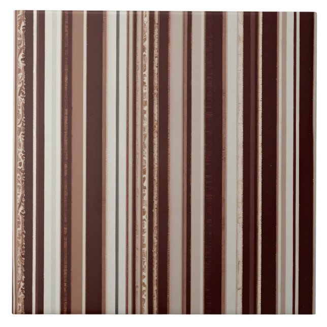 Lyx Trendig Brown White Linen Struktur Collection Kakelplatta (Framsidan)