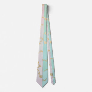 Lyx Trendig Rosa Mint Guld Kollektion Slips