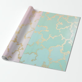 Lyx Trendig Rosa Mjuk Mintgrön Guld Kollektion Presentpapper