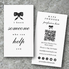 Lyx Unik Elegant QR-kod Sociala Medier Visitkort