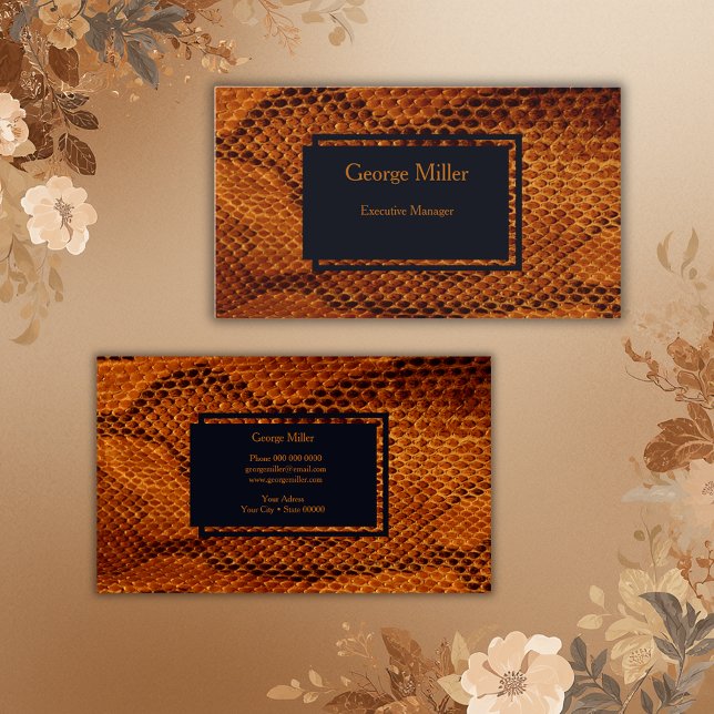 lyx vild ormskinns djur  visitkort (Skapare uppladdad)