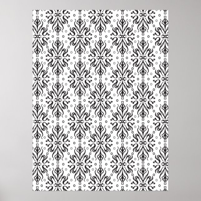 Lyx Vintage Mönster 4 Poster (Framsidan)