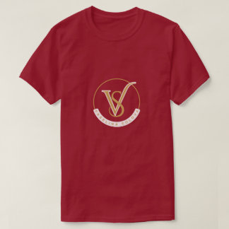 Lyx VS Monogram Guld Logotyp - Elegant Vaselina Så T Shirt