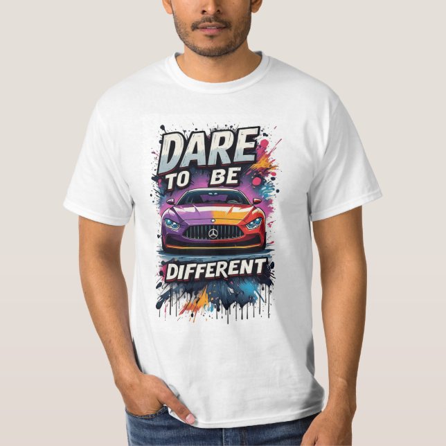 Lyxbils Graffiti Motivation Stil T Shirt (Framsida)