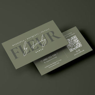 Lyxblomsterdesigner Sage Florist Visitkort