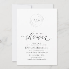 Lyxbryllupsdusch Elegant Romantisk Kalligrafi Inbjudningar