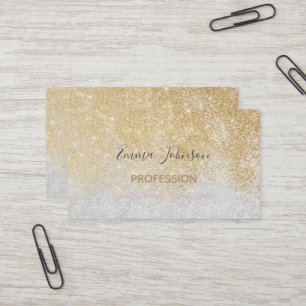 Lyxdesign för guld och Silver Glitter Visitkort